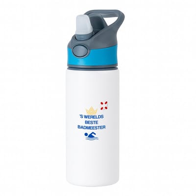 Hacebo® - Moeder cadeau - waterfles met rietje blauw - Moeder - met opdruk - Moeder cadeau - Moeder cadeautjes - Moederdag cadeau - Moeder cadeautjes verjaardag - liefste mama | mama - Leuk kado om te geven | - water fles - 650ML
