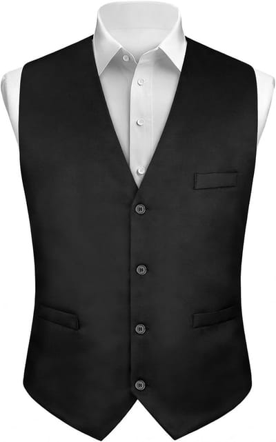 Heren Vesten voor Bruiloften en Feesten | Effen Kleur, Formele Kostuums en Blazers voor Mannen | V-hals en Knopen Design