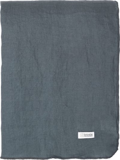 Broste Copenhagen chique linnen tafellaken tafelkleed Gracie in de kleur Petrol blue 160 x 200 cm