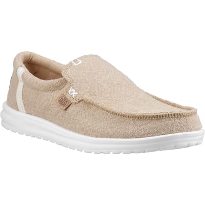 HEYDUDE Mikka Jute Linnen Herenmocassins Ierse Room Schoenen