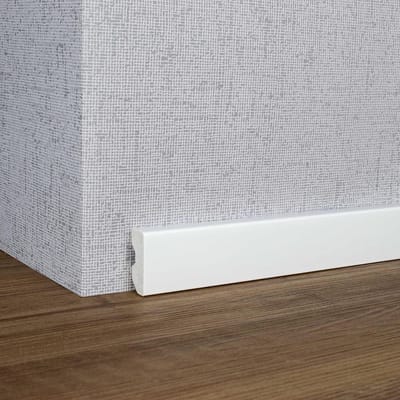 Moderne Sokkelprofiel Plint Wit 16x40mm Hoekig Kunststof Hoogwaardig
