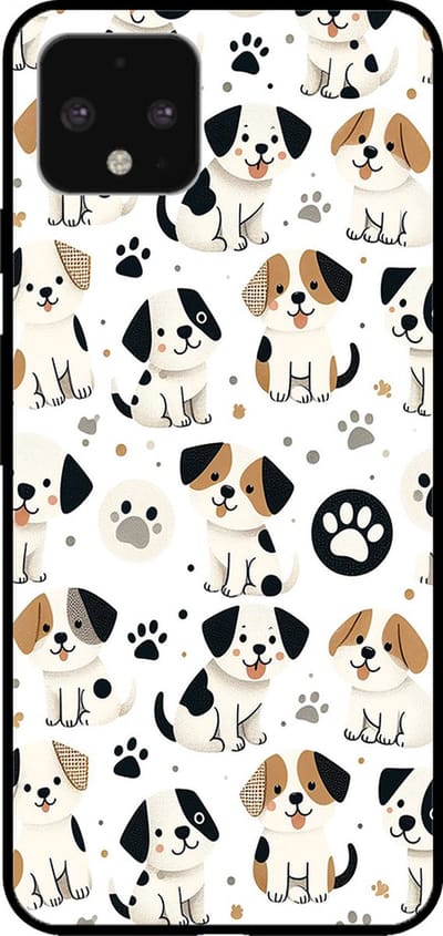 Smartphonica Telefoonhoesje voor Google Pixel 4 XL met honden opdruk - TPU backcover case dog design geschikt voor Google Pixel 4 XL