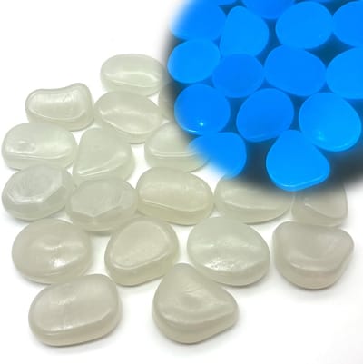 Dailygoods - 4,5 cm Lichtgevende Kiezelstenen van Hars - Perfect voor Tuin en Aquarium