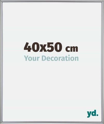 Your Decoration - Fotolijst 40x50 cm - Kunststof - Zilver Hoogglans - Annecy