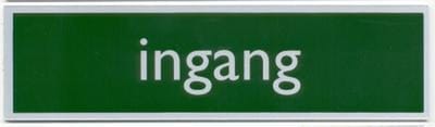 Bord 'Ingang' ALULOOK 165 x 45 mm