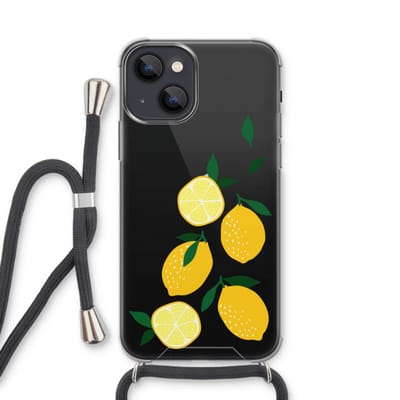 Case Company® - Hoesje met koord geschikt voor iPhone 13 mini hoesje met Koord - You're my lemon - Telefoonhoesje met Zwart Koord - Bescherming aan alle Kanten en Over de Schermrand