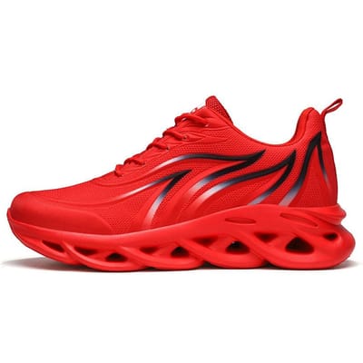 Mode Heren Sneakers Mesh Casual Schoenen Veterschoenen Herenschoenen Lichtgewicht Gevulkaniseerde Schoenen Wandelsneakers Herenschoen 39 red