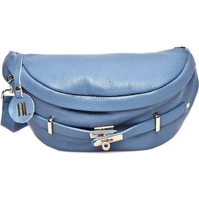 Anna Luchini Turquoise Rundleer Tas