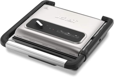 Contact Grill - Panini Maker - Lekker Grillen - Verstelbare Thermostaat - 2000 Watt - Grijs Zwart