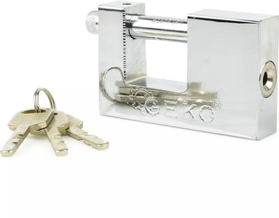 GEKO D-vormig hangslot 90mm - Hoogwaardige beveiliging - Weerbestendig - Zuurresistent