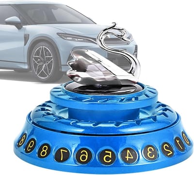 Zwanen Luchtverfrisser - Parkeerregistratie - Auto Interieur - Zonne-energie Aangedreven - 8 x 6 cm - Wit
