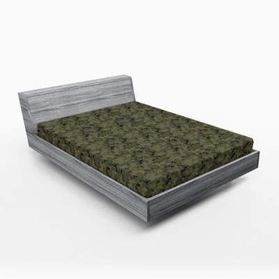 ABAKUHAUS Camouflage Hoeslaken, Digitale Pixelcamouflage, Zachte Decoratieve stof met Elastische Band, 160 x 200 cm, Legergroen Donker Taupe