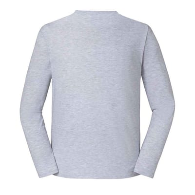 Fruit of the Loom Unisex volwassen Iconic 195 Premium T-shirt met lange mouwen (Heide Grijs)