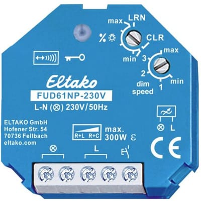 Eltako FUD61NP-230V Actor Draadloos Dimschakelaar Inbouw (in muur)