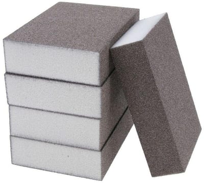 5-pack schuursponzen met hoge dichtheid - medium korrel 36-220, 4-zijdige schuurpads for hout, metaal en verf(60grit)