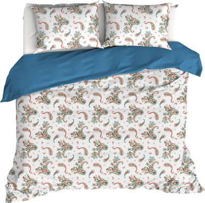 De Witte Lietaer Dekbedovertrek Sybil, Maroccan Blue - 200 x 200/220 - Katoen Percal