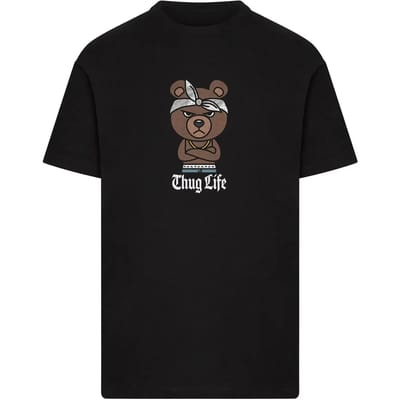 Mister Tee - Bandana Bear Sketch Heren Tshirt - XS - Zwart