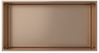 H&F Inbouwnis 30x60x7 cm – Geborsteld Koper – Douchenis – Badkamer Wandnis