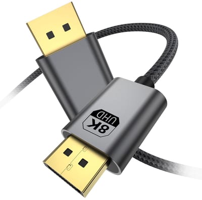 Rixus RXDP12 Display Port Cable 8K 200cm Space Grey
