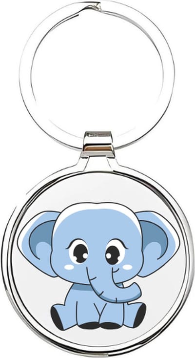 Akyol - olifanten Sleutelhanger - Olifant - dierenliefhebbers - olifantje - olli - safari - afrikaanse olifant - aziatische olifant - grijze olifant - mammoet - slurf - sleutelhanger voor kinderen - sleutelhanger voor dierenliefhebbers- 4 x 7,5 CM