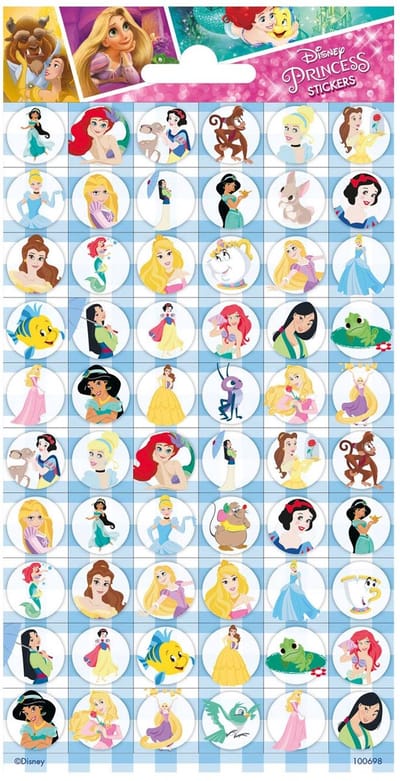 Funny Products Stickers Princess 20 X 10 Cm Papier 60 Stuks