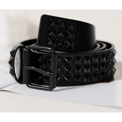 Jeansriem strik-in mode klinknagelriem student persoonlijkheid riem hip-hop straat trend riem niche 105CM zwart