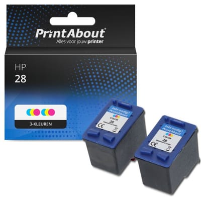PrintAbout huismerk Inktcartridge 28 (C8728A) 3-kleuren Multipack Geschikt voor HP