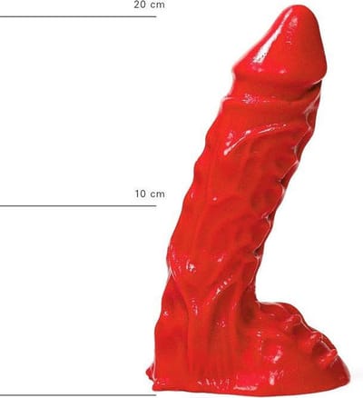 All Red Dildo 23 x 5,5 cm - rood