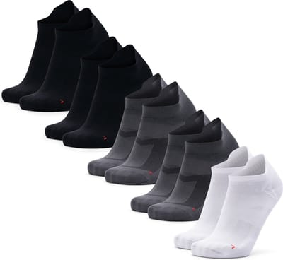 DANISH ENDURANCE Lage Hardloopsokken - Ademend & Blarenvrije Sportsokken - Unisex - 5 Paar - 43-47