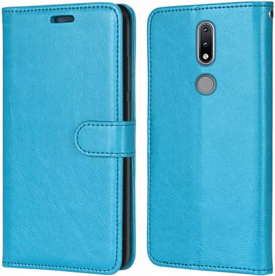 Bookcase Geschikt voor: Nokia 2.4 Turquoise - portemonnee hoesje - ZT Accessoires
