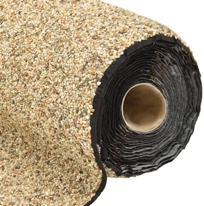 Grindmat Rol - Padmat Buiten - Terras Decoratie - Natuurlijk Erwtengrind - 600x60 cm - Zandkleur