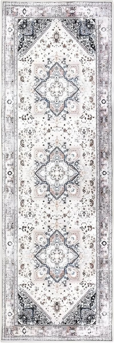Tapijt Nova - Vloerkleed - Runner 60x230 cm - Wasbaar & Antislip Vintage Design