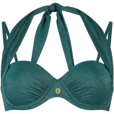 Ten Cate bikini top multiway bottle green voor Dames | Maat 40E (80E)