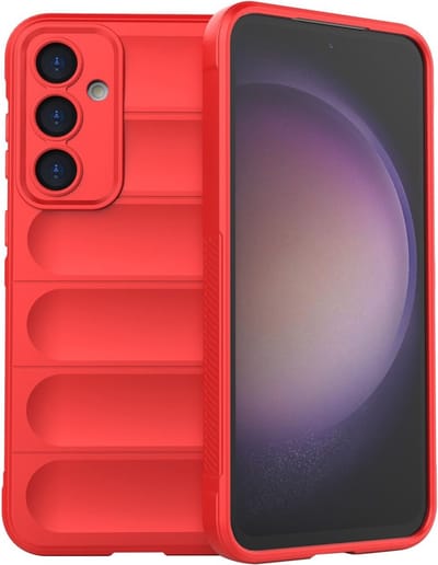 Coverup Hoesje - Geschikt voor Samsung Galaxy S23 FE Hoesje - Coverup Hands-On Rugged Back Cover - Rood
