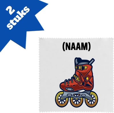 Akyol - skeeleren met eigen naam brillendoekjes - Sport - skeeleraars - skaten - 17,8 bij 17,8 cm - 2 stuks