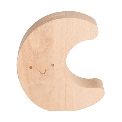 Baby's Only Spaarpotje maan Wonder - Perfecte toevoeging aan de Babykamer - Spaarpot gemaakt van hout met het FSC keurmerk