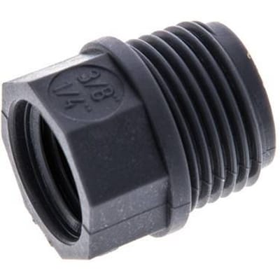 Verloopring G1/4'' Binnendraad X G3/8'' Buitendraad Polypropyleen (PP) 10bar FDA 17mm Hex [2 Stuks]