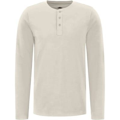 Fynch-Hatton T-Shirt Longsleeve Henley Slub Off White / male