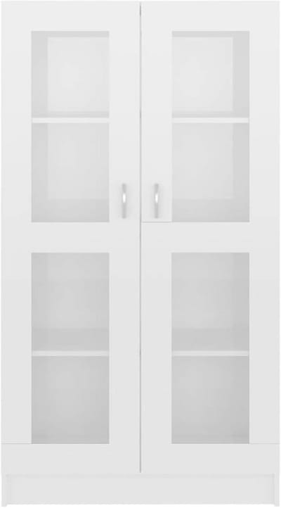 Vitrinekast - Glazen kast - Decoratie opbergen - Strak klassiek ontwerp - 82.5x30.5x150 cm - Hoogglans wit