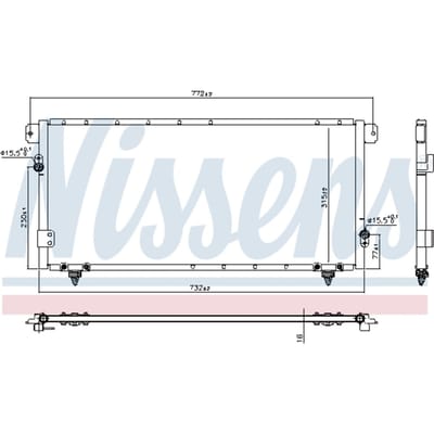 Condensator, airconditioning NISSENS 940838
