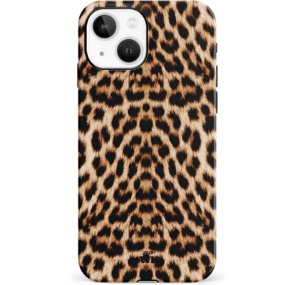 xoxo Wildhearts Wild Thing Double Layer - Panter print hoesje geschikt voor iPhone 13 Mini hoesje - Luipaardprint hoesje geschikt voor iPhone 13 Mini hoesje - Tijger print hoesje - Hardcase luxe hoesje met print