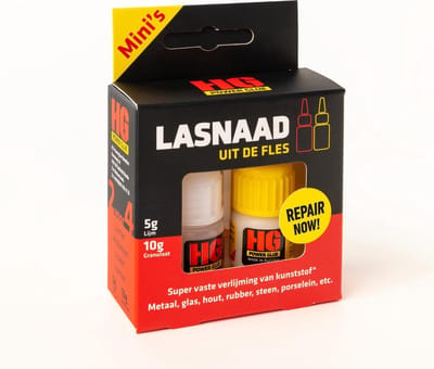 HG Powerglue Oersterke Industriële Lijm - Lasnaad uit de Fles Mini 5g/10g
