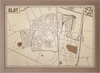 Decoratief Beeld - Houten Van Elst - Hout - Bekroned - Bruin - 21 X 30 Cm