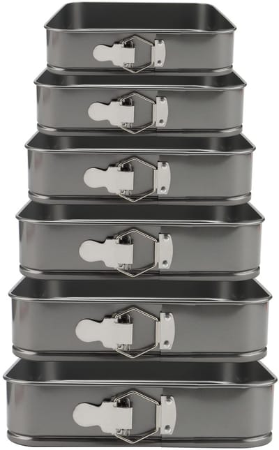 Dailygoods- Cakevorm Set van 6 Stuks - Antiaanbaklaag - Lekvrij - Afneembare Bodem - Ruimtebesparend - Perfecte Stabiliteit - Springvorm