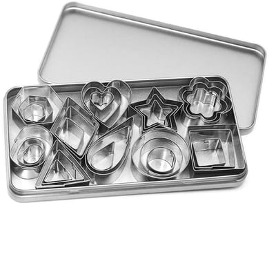 30 stuks Koekjesvorm - Uitsteekvorm set - uitsteekvorm - Roestvrij staal uitsteekvormen - Bakvorm - Mini Uitsteekvormen - Uitstekers Set - keukenapparaat - Kookgereedschap - RVS