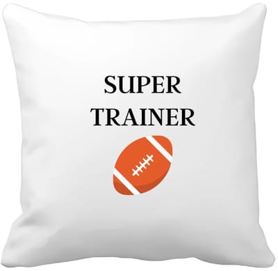Akyol - super trainer Kussen hoes - Sport - coach - rugby bal - trainer - geschenk - verjaardag - love gift - 40 bij 40 cm