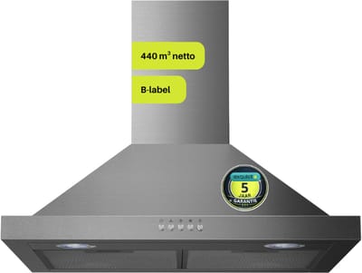 KH62-3INOX - Exquisit - Schouwkap - 5 Jaar Garantie - 60 cm breed
