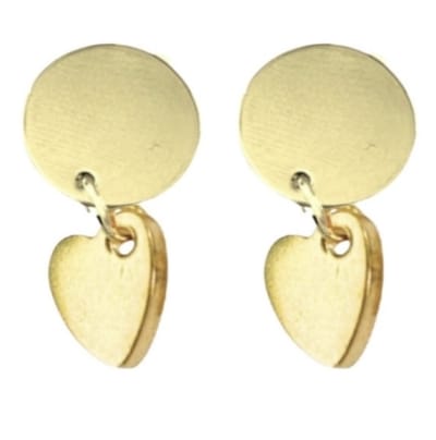 Magneet oorbellen Hart goudkleur 2.5 cm