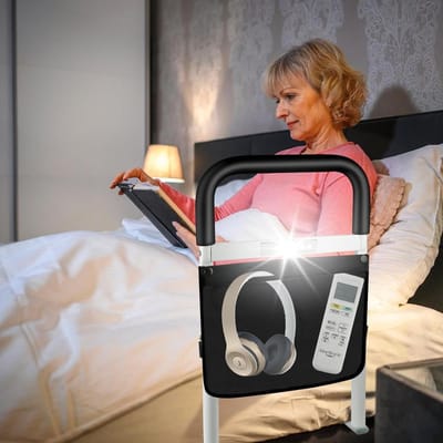 Veilige Bedhekje met Opbergtas - Handgreep voor Valpreventie voor Ouderen en Zwangere Vrouwen