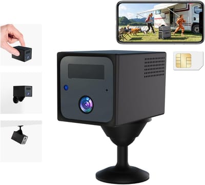 Mini Camera - Bewakingscamera - Buiten Beveiligen - 4G Zonder Wifi - 160 Graden Zicht - Zwart
